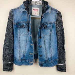 Mossimo Hooded Sweater Denim Jacket